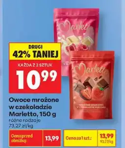 Biedronka Truskawki mrożone w czekoladzie mlecznej Marletto oferta