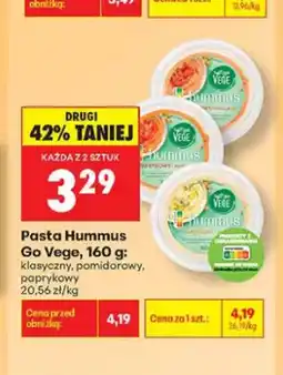 Biedronka Pasta Hummus klasyczny Go Vege oferta