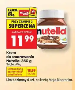 Biedronka Krem do smarowania Nutella oferta