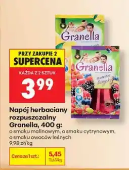 Biedronka Napój herbaciany rozpuszczalny Granella o smaku malinowym oferta