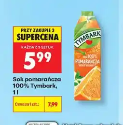 Biedronka Sok pomarańcza Tymbark 100% oferta