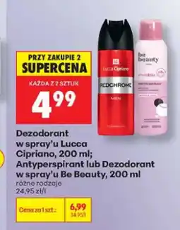 Biedronka Dezodorant w spray'u Lucca Cipriano Redchrome Men oferta