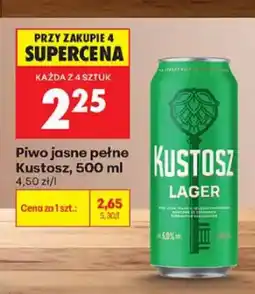 Biedronka Piwo Kustosz Lager oferta