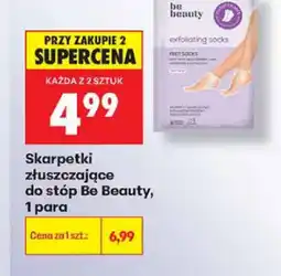 Biedronka Skarpetki złuszczające do stóp Be Beauty 1 para oferta