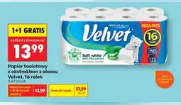 Biedronka Papier toaletowy z ekstraktem z aloesu Velvet 16-pak oferta