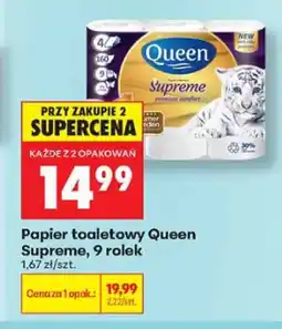 Biedronka Papier toaletowy Queen Supreme 9-pak oferta