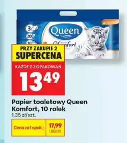 Biedronka Papier toaletowy Queen Komfort 10-pak oferta