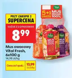 Biedronka Mus owocowy Vital Fresh 6-pak oferta