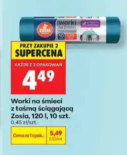 Biedronka Worki na śmieci z taśmą ściągającą Zosia oferta