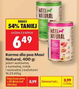 Biedronka Karma dla psa Maxi Natural jeleń i wołowina z żurawiną oferta