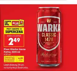 Biedronka Piwo Warka oferta