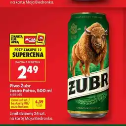 Biedronka Piwo Żubr oferta