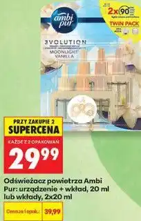 Biedronka Odświeżacz powietrza Ambi Pur: urządzenie + wkład, 20 ml lub wkłady, 2x20 ml oferta
