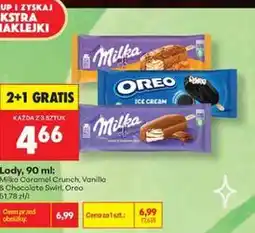 Biedronka Lody Milka Caramel Crunch / Oreo / Milka & Chocolate Swirl oferta