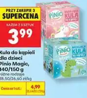 Biedronka Kula do kąpieli dla dzieci Pinio Magic, 140/150 g oferta