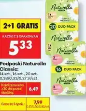 Biedronka Podpaski Naturella Classic Duo Pack oferta