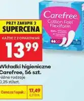Biedronka Wkładki higieniczne Carefree Cotton Feel Flexiform oferta