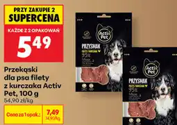Biedronka Przekąski dla psa filety z kurczaka Activ Pet oferta