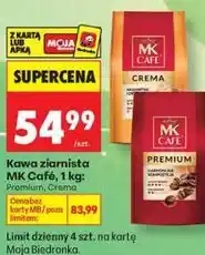 Biedronka Kawa ziarnista MK Café, 1 kg: Premium, Crema oferta