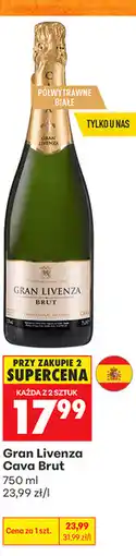 Biedronka Gran Livenza Cava Brut Wino musujące półwytrawne białe oferta