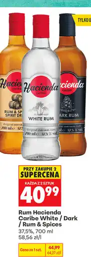 Biedronka Rum Hacienda Caribe White / Dark / Rum & Spices oferta