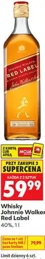 Biedronka Whisky Johnnie Walker Red Label oferta