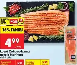 Biedronka Łosoś Coho rodzinna porcja Marinero oferta
