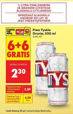 Biedronka Piwo Tyskie Gronie oferta