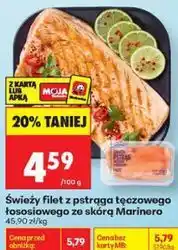 Biedronka Świeży filet z pstrąga tęczowego łososiowego ze skórą Marinero oferta