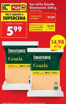 Biedronka Ser żółty Gouda Światowid oferta