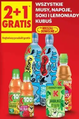 Biedronka Musy, napoje, soki i lemoniady Kubuś oferta
