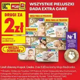 Biedronka Wszystkie pieluszki Dada Extra Care oferta
