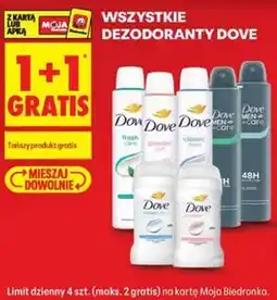 Biedronka Wszystkie dezodoranty Dove oferta