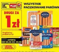 Biedronka Wszystkie paczkowane parówki oferta