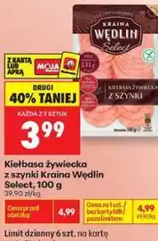 Biedronka Kiełbasa żywiecka z szynki Kraina Wędlin Select oferta