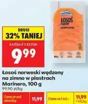 Biedronka Łosoś norweski wędzony na zimno w plastrach Marinero oferta