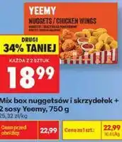 Biedronka Mix box nuggetsów i skrzydełek + 2 sosy Yeemy oferta