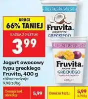 Biedronka Jogurt owocowy typu greckiego Fruvita oferta