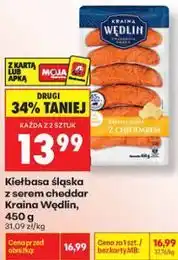 Biedronka Kiełbasa śląska z serem cheddar Kraina Wędlin oferta
