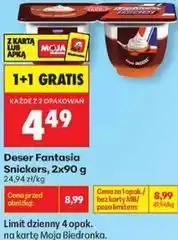 Biedronka Deser Fantasia Snickers oferta