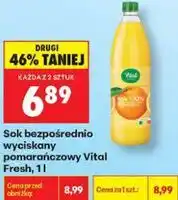 Biedronka Sok bezpośrednio wyciskany pomarańczowy Vital Fresh oferta