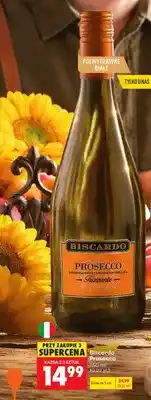 Biedronka Wino musujące Biscardo Prosecco Frizzante półwytrawne białe oferta