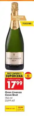 Biedronka Wino musujące Gran Livenza Cava Brut oferta