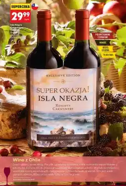 Biedronka Wino czerwone półwytrawne Isla Negra Carménère Reserva 2-pak oferta