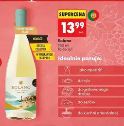 Biedronka Wino białe półwytrawne Solano oferta