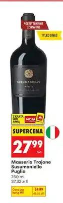 Biedronka Wino czerwone półwytrawne Masseria Trajone Susumaniello Puglia oferta