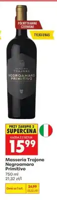 Biedronka Wino czerwone półwytrawne Masseria Trajone Negroamaro Primitivo oferta
