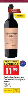 Biedronka Wino czerwone wytrawne Exclusive Selection Cabernet Sauvignon Shiraz oferta