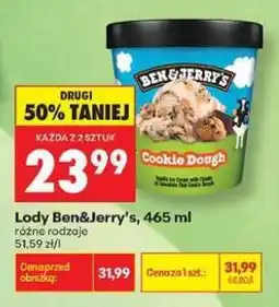 Biedronka Lody Ben&Jerry’s, 465 ml oferta