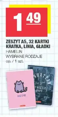 Spar Zeszyt A5 32 kartki kratka linia gładki Hamelin oferta